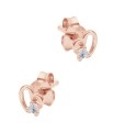 Heart Shaped CZ Silver Stud Earring STS-6492